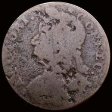 This is a heavily worn coin but it appears to be a Colonial Spanish 8 Reales commonly known as a "Pi