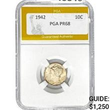 1942 Mercury Dime PGA PR68