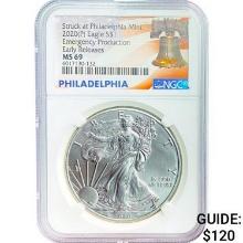 2020(P) Eagle S$1 NGC MS69 Early Release