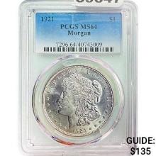 1921 Morgan Dollar PCGS MS64