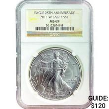 2011-W Eagle $1 NGC MS69