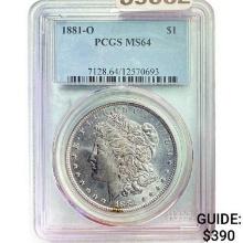 1881-O Morgan Silver Dollar PCGS MS64