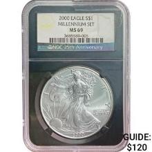 2000 American Silver Eagle NGC MS69
