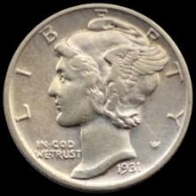 1931 Mercury Dime CLOSELY UNCIRCULATED