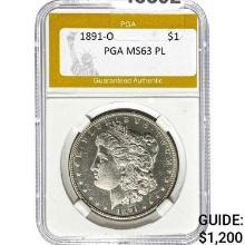 1891-O Morgan Dollar PGA MS63 PL