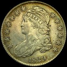 1829 Capped Bust Half Dollar NEARLY UNCIRCULATED