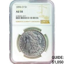 1896-O Morgan Silver Dollar NGC AU58