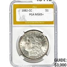 1882-CC Morgan Silver Dollar PGA MS65+