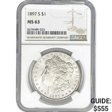 1897-S Morgan Dollar NGC MS63