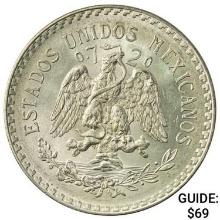 1943-M Mexico Silver Peso-Cap and Rays UNCIRCULATED