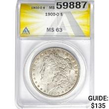 1900-O Morgan Silver Dollar ANACS MS63