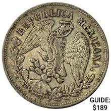 1800Cn JQ Mexico Silver Peso NEARLY UNCIRCULATED