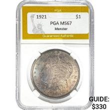 1921 Morgan Silver Dollar PGA MS67