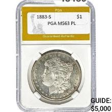 1883-S Morgan Silver Dollar PGA MS63 PL