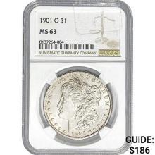 1901-O Morgan Silver Dollar NGC MS63