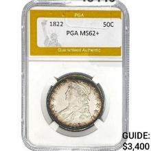 1822 50C Capped Bust Half Dollar PGA MS6
