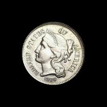 1866 Nickel Three-Cent Piece UNCIRCULATED