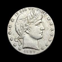 1909 Barber Silver Quarter UNCIRCULATED