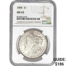 1888 Morgan Silver Dollar NGC MS63