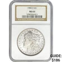 1904-O Morgan Silver Dollar NGC MS63
