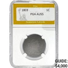 1803 Large Cent PGA AU55