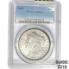 1885 Morgan Silver Dollar PCGS MS64