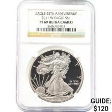2011-W Eagle S$1 NGC PF69 Ultra Cameo