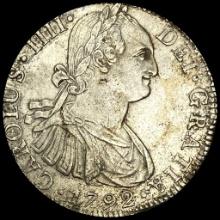 1792-Mo FM Silver 8 Reales (Mexico Mint) CLOSELY UNCIRCULATED