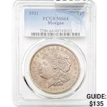 1921 Morgan Dollar PCGS MS64