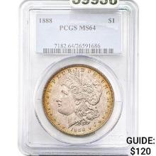 1888 Morgan Silver Dollar PCGS MS64