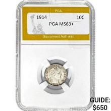 1914 Barber Dime PGA MS63+