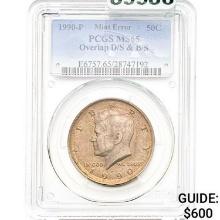 1990-P Kennedy Half Dollar PCGS MS65