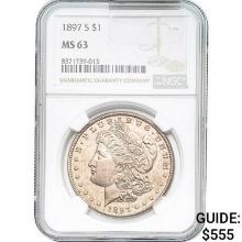 1897-S Morgan Silver Dollar NGC MS63