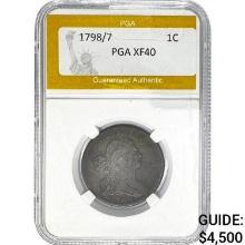 1798/7 1C Large Cent PGA XF40