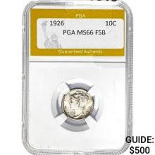 1926 Mercury Dime PGA MS66 FSB