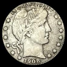 1908 Barber Silver Quarter NICELY CIRCULATED