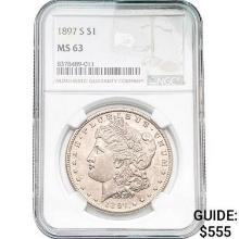 1897-S Morgan Silver Dollar NGC MS63