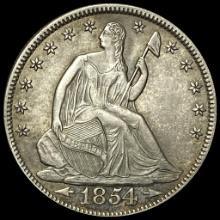 1854 Arrows Seated Liberty Half Dollar UNCIRCULATED