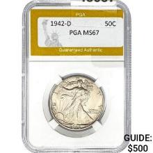 1942-D Walking Liberty Half Dollar PGA M