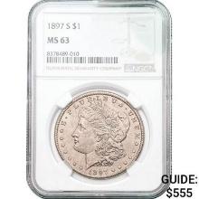 1897-S Morgan Silver Dollar NGC MS63