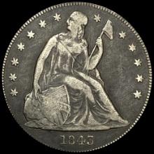 1843 Seated Liberty Half Dollar LIGHTLY CIRCULATED