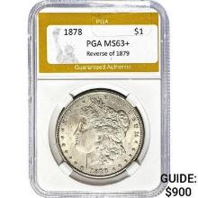 1878 Morgan Dollar Reverse of 1879 PGA M