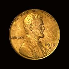 1917-S Bronze Lincoln Wheat Cent CHOICE BU