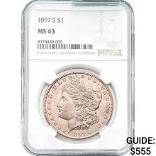 1897-S Morgan Silver Dollar NGC MS63
