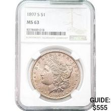 1897-S Morgan Silver Dollar NGC MS63