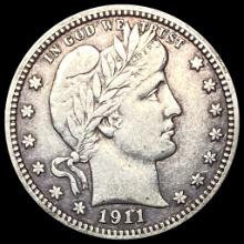 1911 Silver Barber Quarter LIGHTLY CIRCULATED