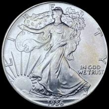 SUPERB GEM BU 1986 1 oz Silver American Eagle $1