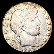 LIGHTLY CIRCULATED 1898 Silver Barber Quarter