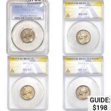 [4] 1944-1950 Jefferson Nickel PCGS/ANACS MS64-66