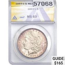 1884-O Morgan Silver Dollar ANACS MS63